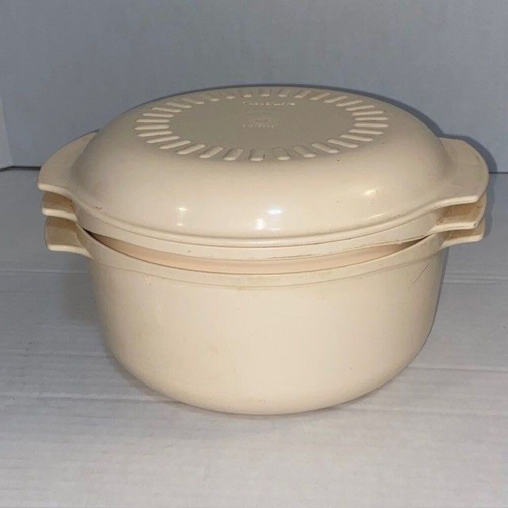 VTG Tupperware 3 Pc Microwave/Steamer/Cooker Stack 2192A-1 2210A-1 2193A-1